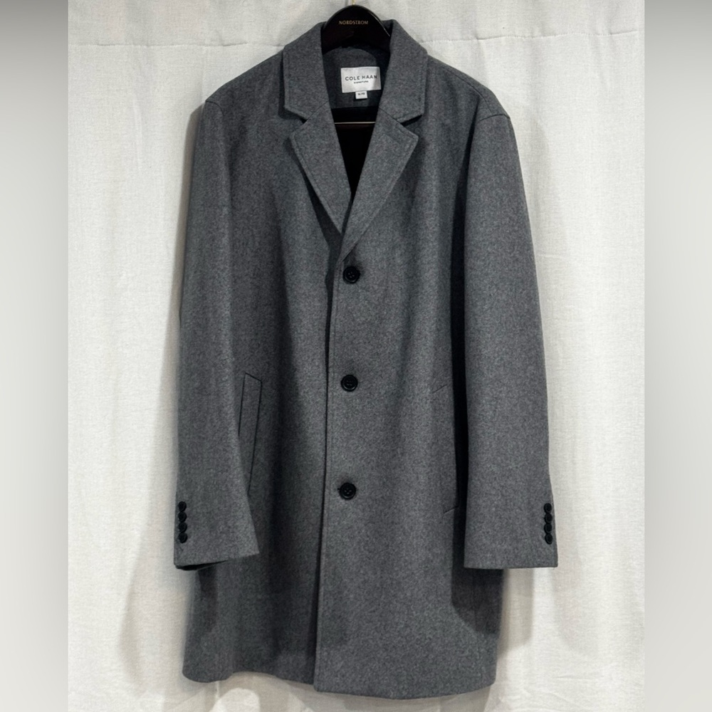 Cole Haan Men's Gray Overcoat